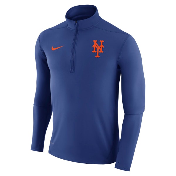 NIKE Men's New York Mets Dry Element 1/4 Zip Long-Sleeve Pullover