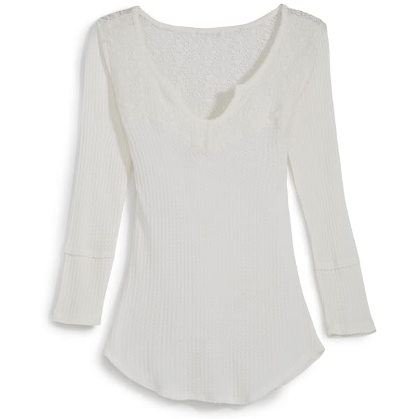 RUSH Juniors' Mega Thermal Shirt with Crochet Detail