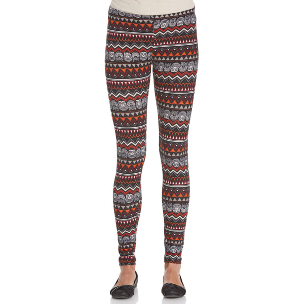 POOF Juniors' Owl Print Peached Leggings