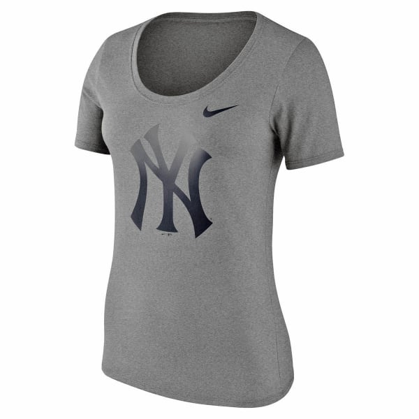 NIKE Women's New York Yankees Logo Scoop Short-Sleeve Tee