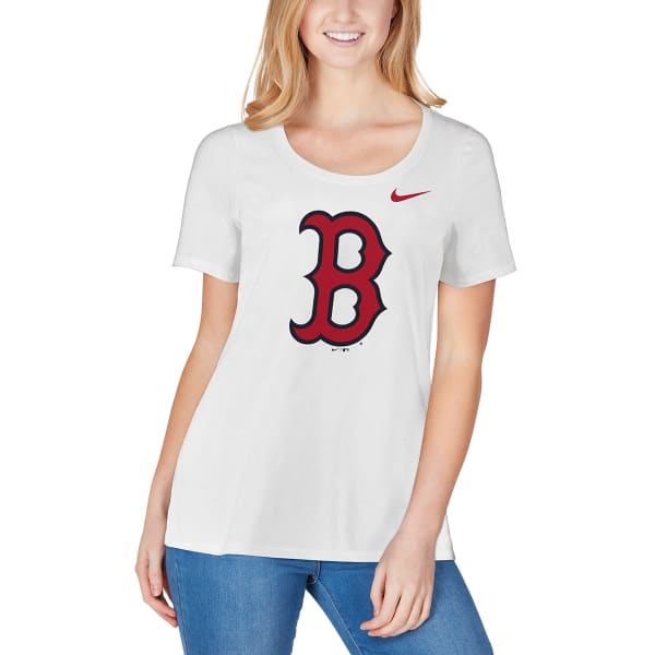 NIKE Women's Boston Red Sox Logo Scoop Short-Sleeve Tee