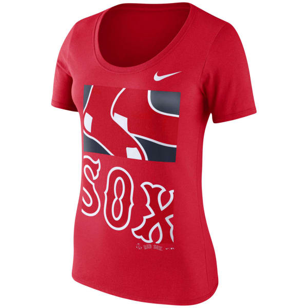 NIKE Women's Boston Red Sox Stack Logo Short-Sleeve Tee