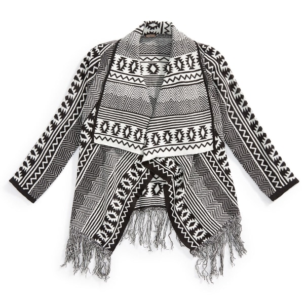 POOF Juniors' Aztec Fringe Cardigan