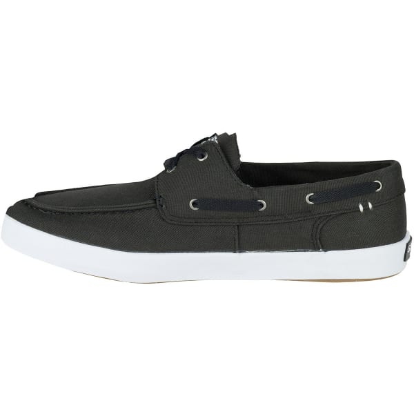 SPERRY Men's Wahoo 2-Eye Canvas Boat Shoes, Saturated Black