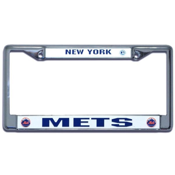 NEW YORK METS Chrome License Plate Frame