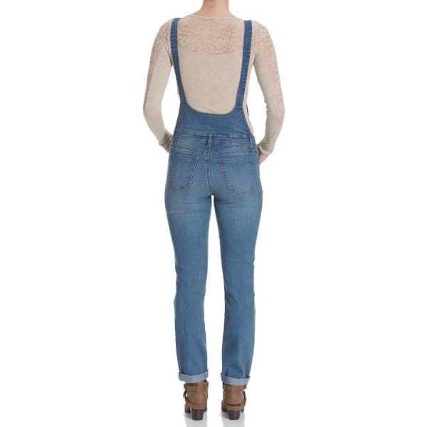 WAX JEAN Juniors' Washed Overalls with Rolled Cuffs