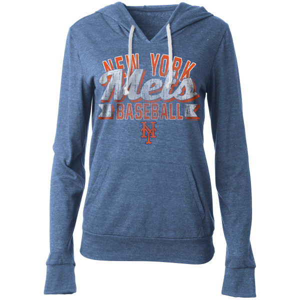 NEW YORK METS Women's Lightweight Heather Fleece Pullover Hoodie