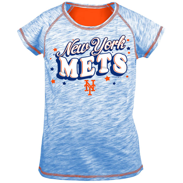 NEW YORK METS Girls' Space-Dye Short-Sleeve Tee