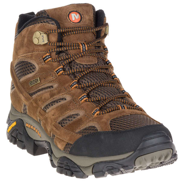 MERRELL Men's Moab 2 Mid Waterproof Hiking Boots, Earth