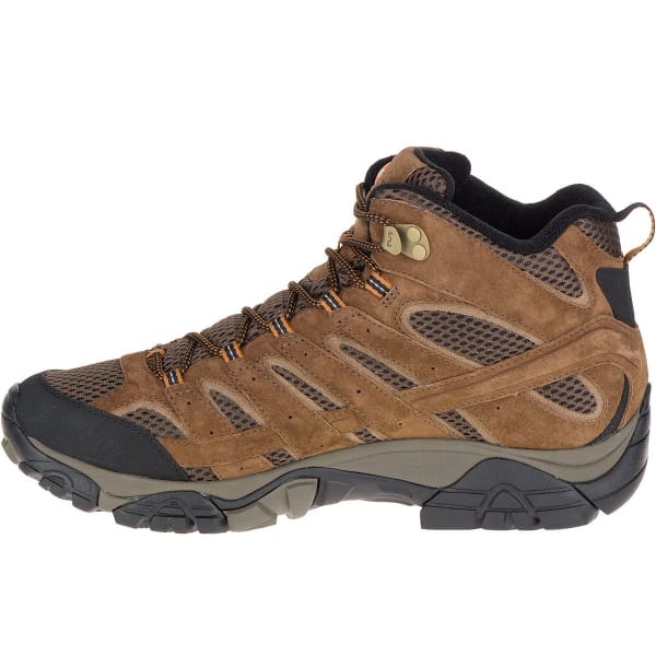 MERRELL Men's Moab 2 Mid Waterproof Hiking Boots, Earth, Wide