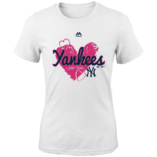 NEW YORK YANKEES Girls' Kiss Cam Short-Sleeve Tee