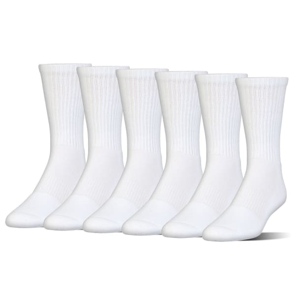 UNDER ARMOUR Men's Charged Cotton Crew Socks, 6 Pack