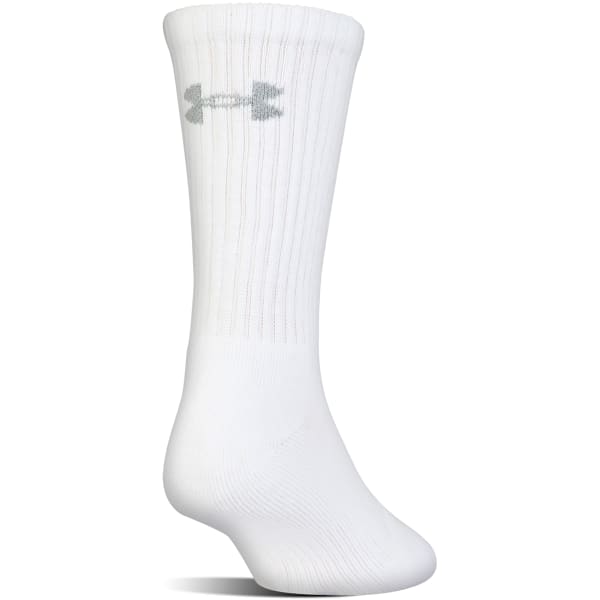 UNDER ARMOUR Boys' Charged Cotton Crew Socks, 6 Pack