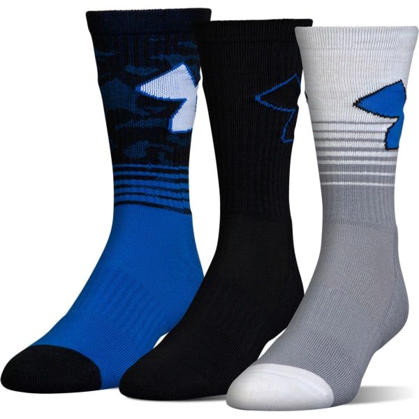 UNDER ARMOUR Boys' Phenom 2.0 Crew Socks