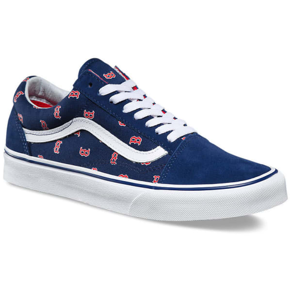 VANS Men's Boston Red Sox MLB Old Skool Skate Shoes, Navy