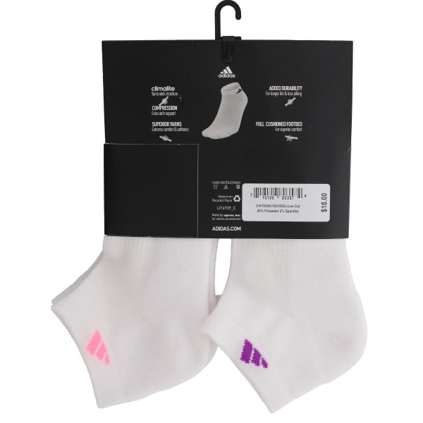 ADIDAS Women's Low Cut Socks, 6 Pack