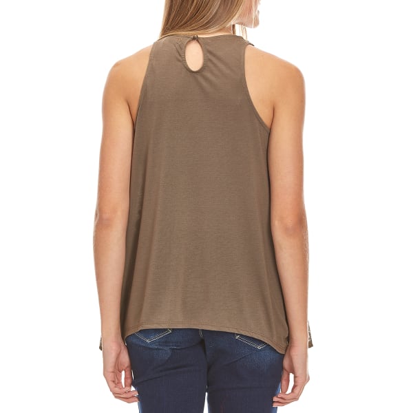 TAYLOR & SAGE Juniors' Mix Print High Neck Tank