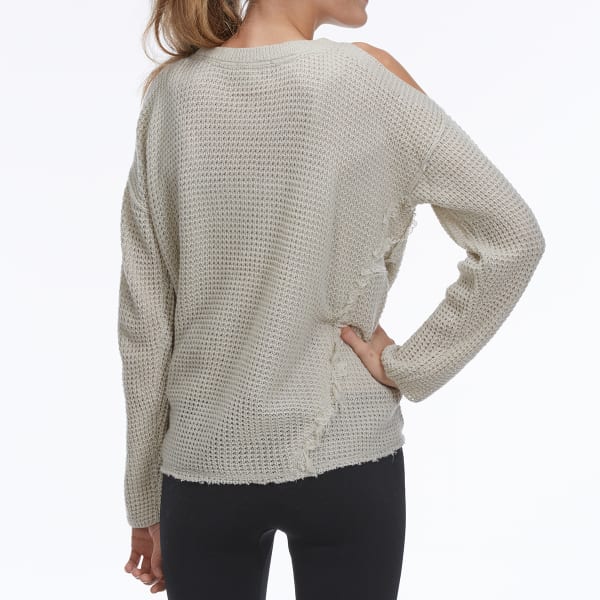 TAYLOR & SAGE Juniors' Cold-Shoulder Sweater