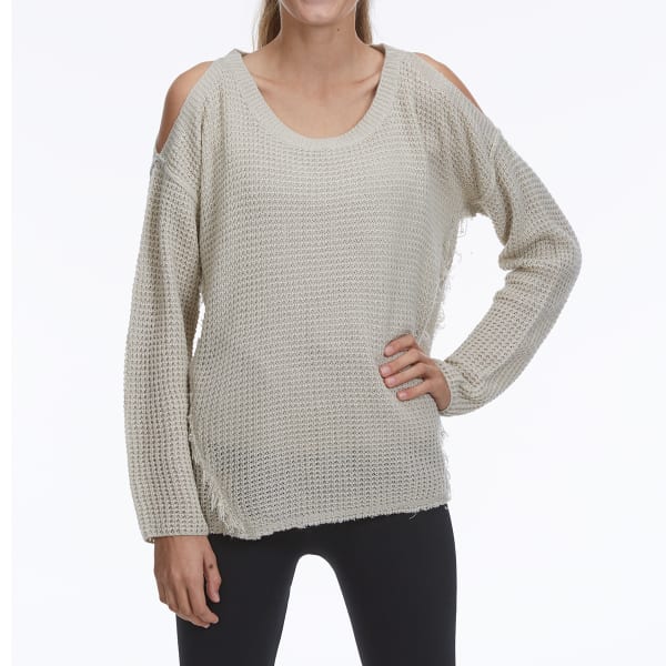 TAYLOR & SAGE Juniors' Cold-Shoulder Sweater