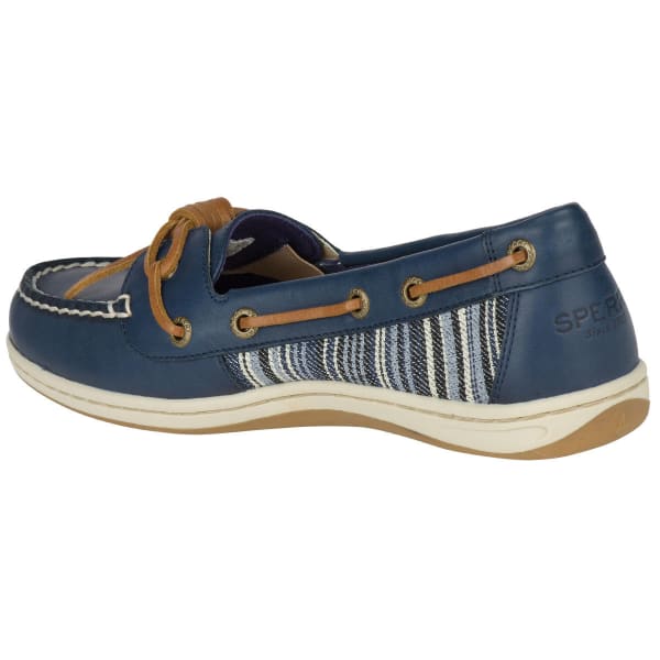 SPERRY Women's Barrelfish Denim Stripe Boat Shoes, Navy