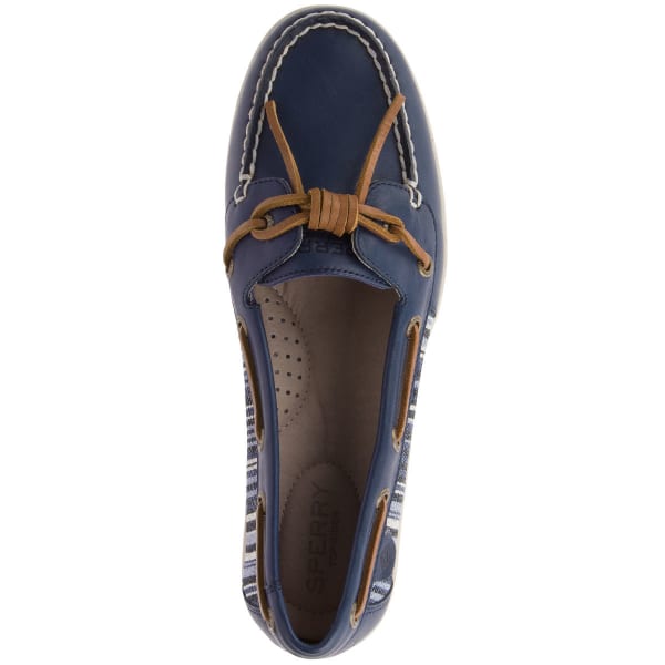 SPERRY Women's Barrelfish Denim Stripe Boat Shoes, Navy