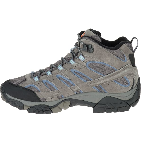 MERRELL Women's Moab 2 Mid Waterproof Hiking Boots, Granite