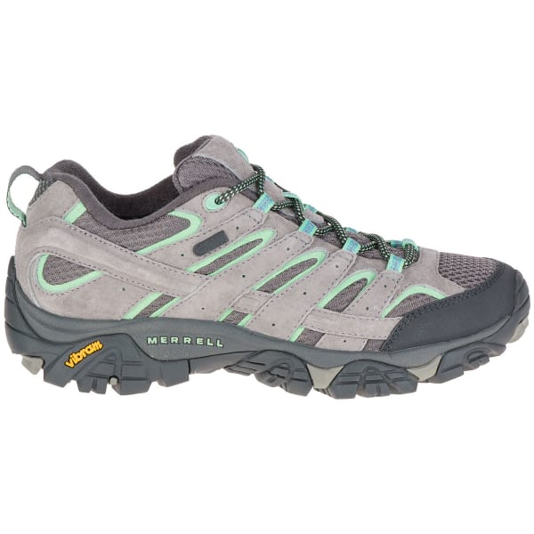 MERRELL Women's Moab 2 Low Waterproof Hiking Shoes, Drizzle/Mint - Bob ...