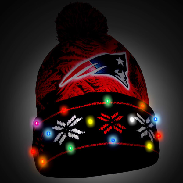 NEW ENGLAND PATRIOTS Big Logo Light Up Printed Beanie