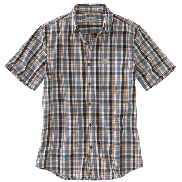 CARHARTT Men's Essential Plaid Open-Collar Short-Sleeve Shirt