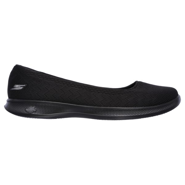 SKECHERS Women's Go Step Lite Solace Flats, Black