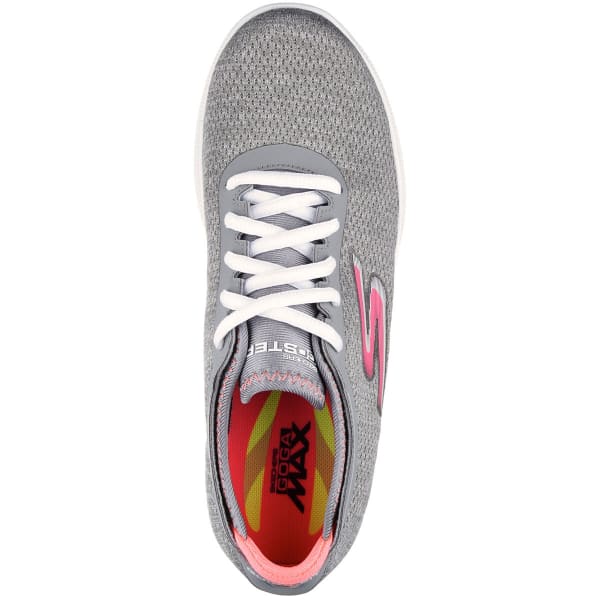 SKECHERS Women's Go Step Lite -  Agile Sneakers, Grey/Pink