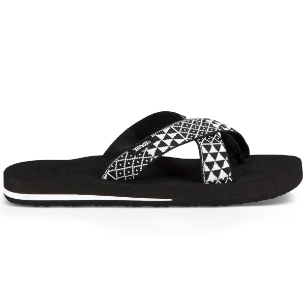 TEVA Women's Mush Kalea Flip Flops, Pasa Black/White