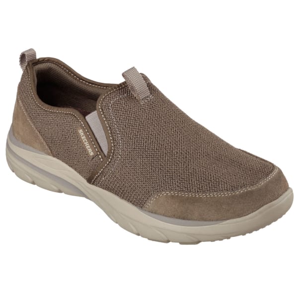 SKECHERS Men's Relaxed Fit: Corven - Horst Casual Slip-On Shoes, Brown ...