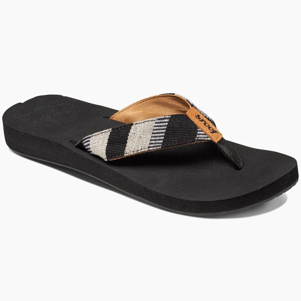 REEF Women's Cushion Threads TX Sandals, Black/White