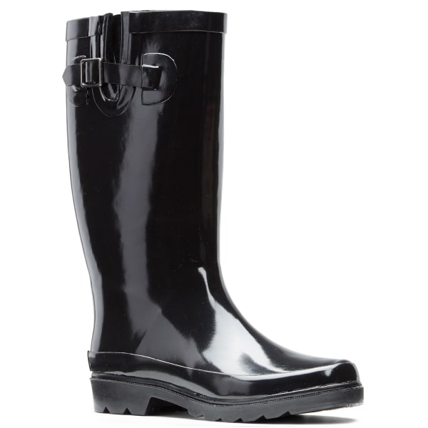 SUGAR Women's Robby Gusset Rainboots, Black