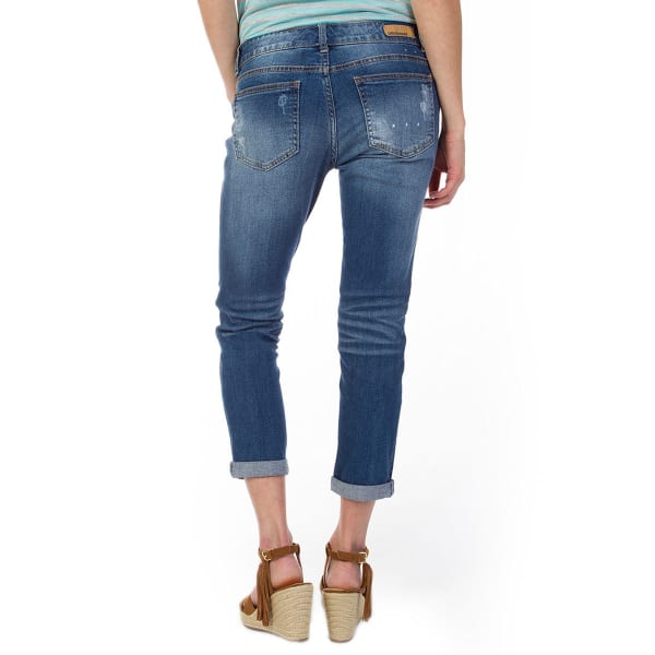 UNIONBAY Juniors' Margot Destructed Vintage Peg Jeans