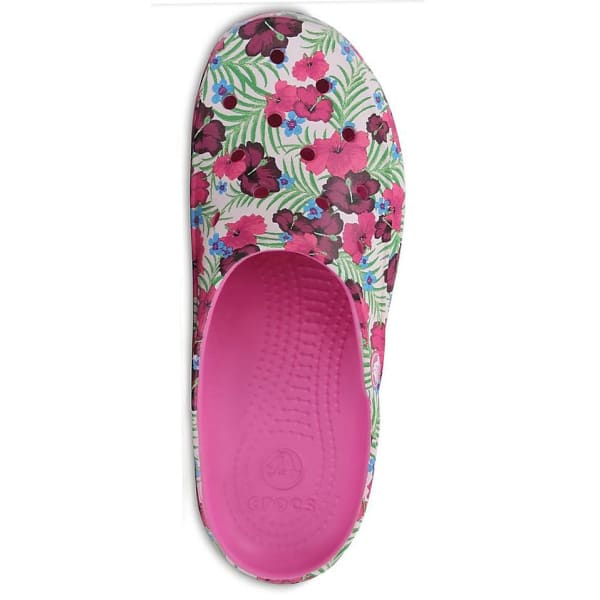 CROCS Women's Freesail Graphic Clogs, Pink Floral