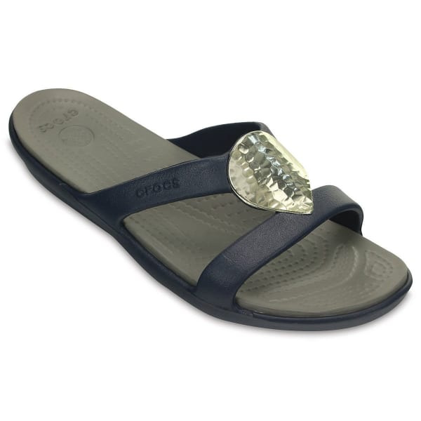 CROCS Women's Sanrah Embellished Sandal, Navy/Silver - Bob’s Stores