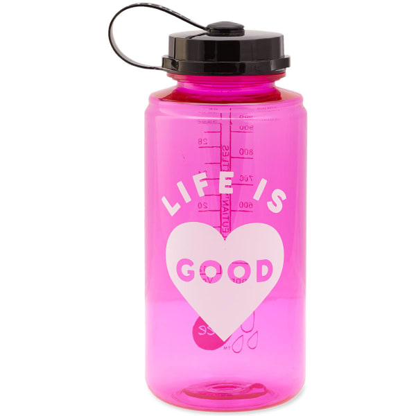 LIFE IS GOOD Heart Water Bottle