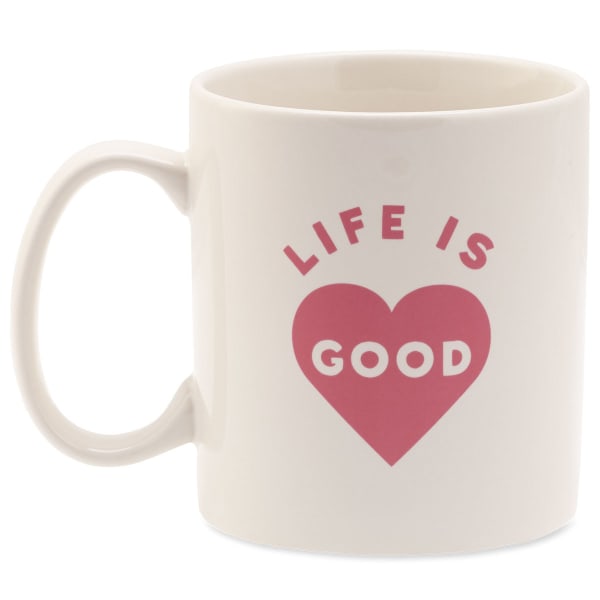 LIFE IS GOOD Heart Jake's Mug