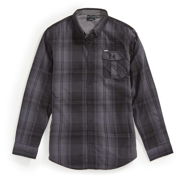 BURNSIDE Men's Simon Long Sleeve Woven Shirt