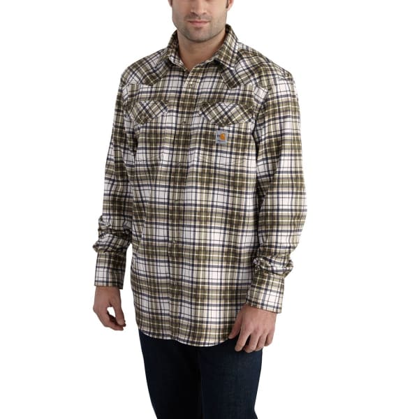 CARHARTT Flame-Resistant Snap-Front Plaid Shirt