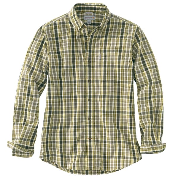 CARHARTT Men's Essential Plaid Button Down Long-Sleeve Shirt
