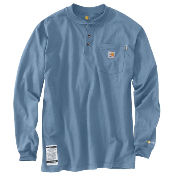 CARHARTT Men's Flame-Resistant Long-Sleeve Henley, Extended Sizes