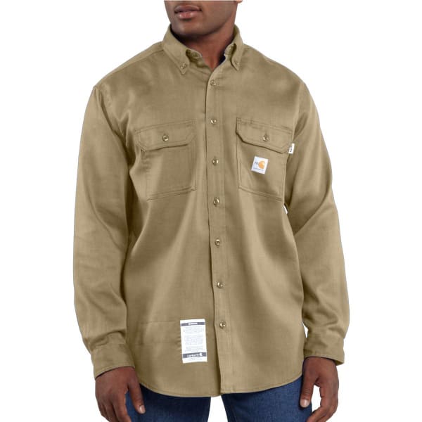 CARHARTT Men's Flame-Resistant Lightweight Twill Shirt, Extended Sizes