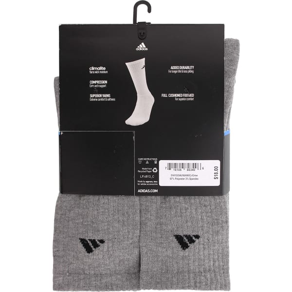 ADIDAS Men's Athletic Crew Socks, 6 Pack