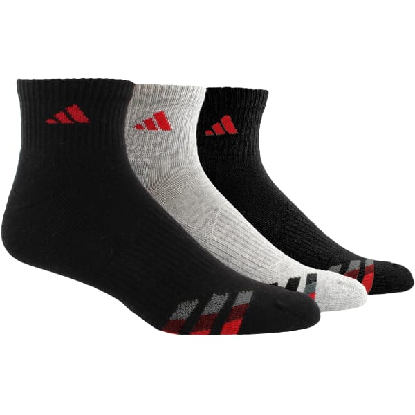 ADIDAS Men's Cushion Quarter Socks, 3 Pack