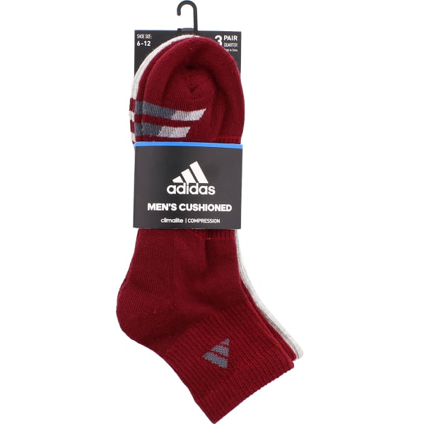 ADIDAS Men's Cushion Quarter Socks, 3 Pack