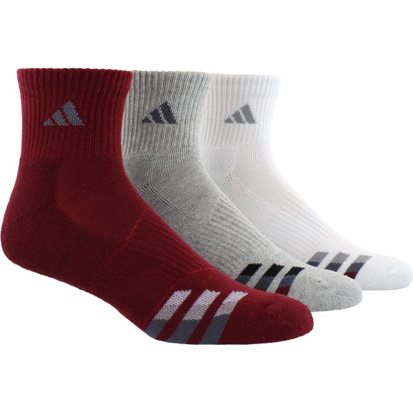 ADIDAS Men's Cushion Quarter Socks, 3 Pack