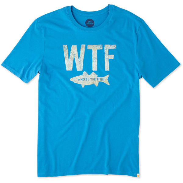 LIFE IS GOOD Men's WTF Fish Smooth Short-Sleeve Tee